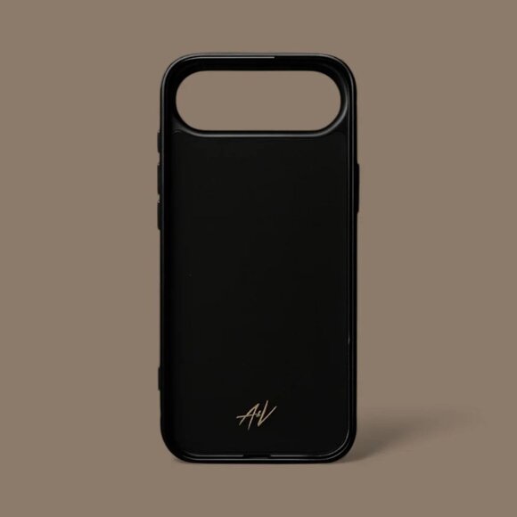 Matte Black Alligator Leather iPhone 17 Air Case • Sleek Luxury • MagSafe Ready - Picture 3 of 3